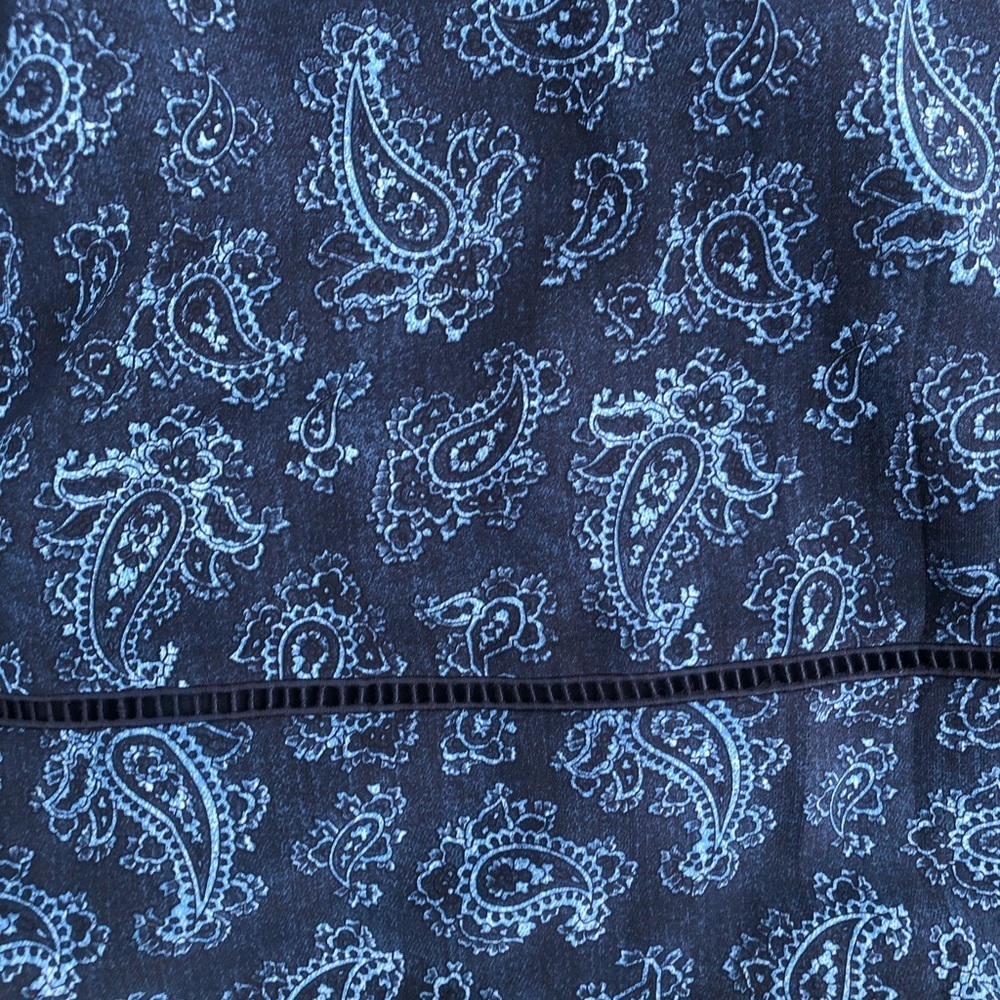 Michael Kors blue long sleeve paisley dress - Picture 3 of 7